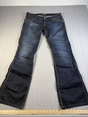 Silver Jeans Frances 18" Bootcut Womens 34 X 33 Western Boho Y2K Denim Off Duty